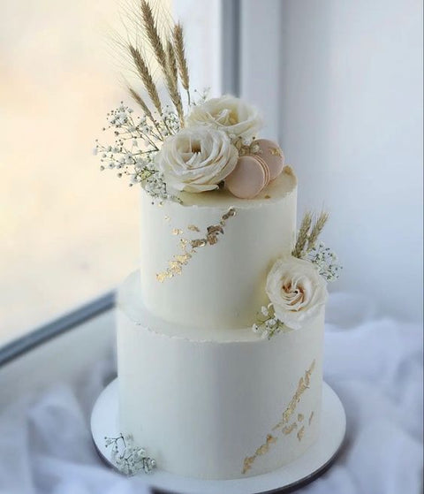 Custom 2 Tier Wedding Cake