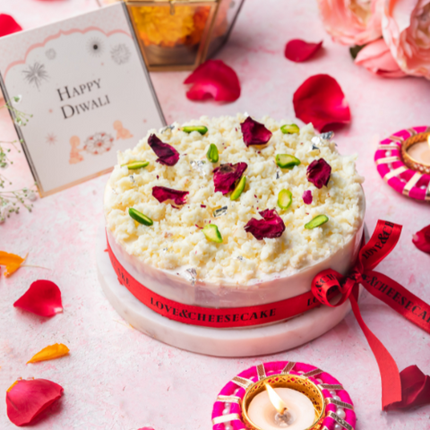 Kesar & Rose Kalakandh Cheesecake