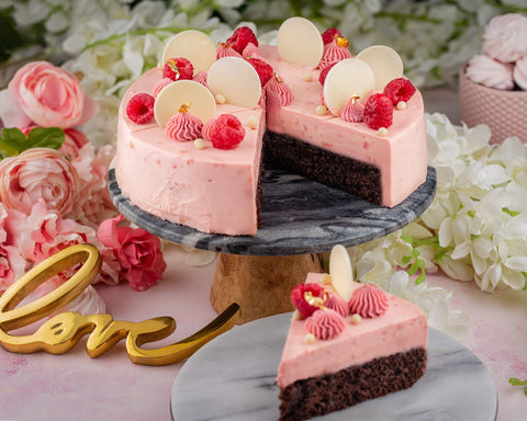 Ruby Chocolate Layered Cheesecake
