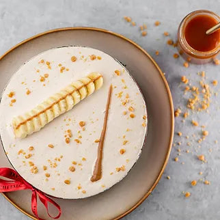 Banana Caramel Baked Cheesecake