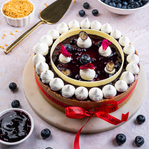 Blueberry Baked Cheescake - By Love & Cheesecake