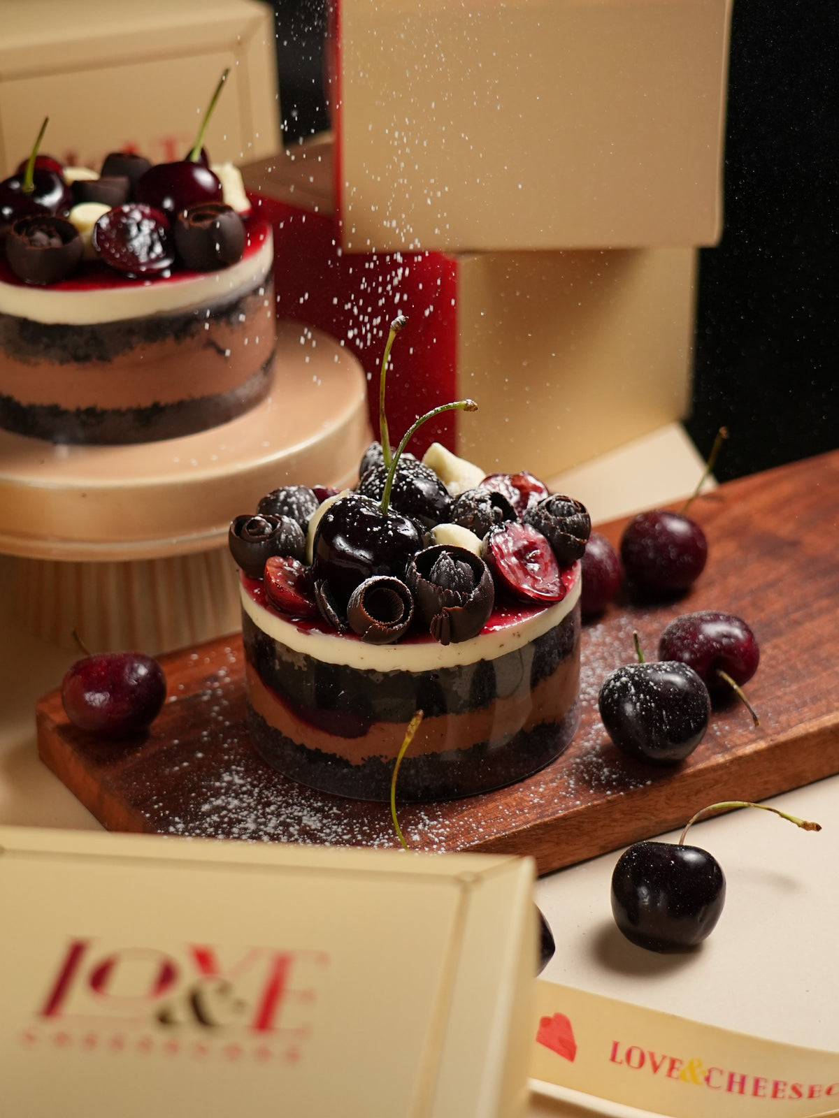 ⁠Black Forest Bento Cake