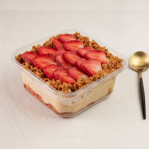 Fresh Strawberry Biscoff Cheesecake