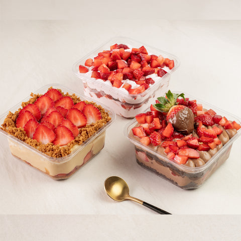 Strawberry Dessert Set of 3