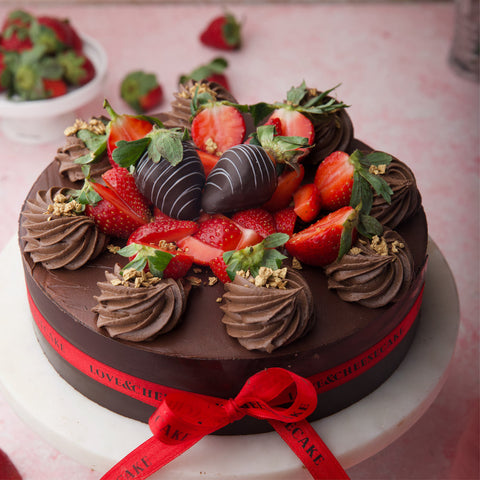 Strawberry Bavarian Double Chocolate Cake
