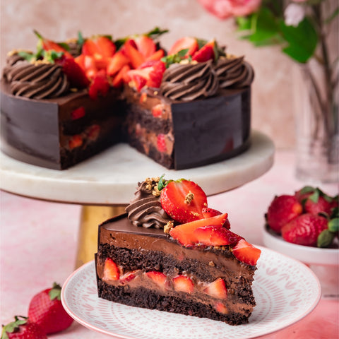 Strawberry Double Chocolate Cake