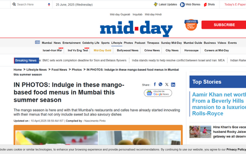 Indulge in these mango-based food menus in Mumbai this summer season