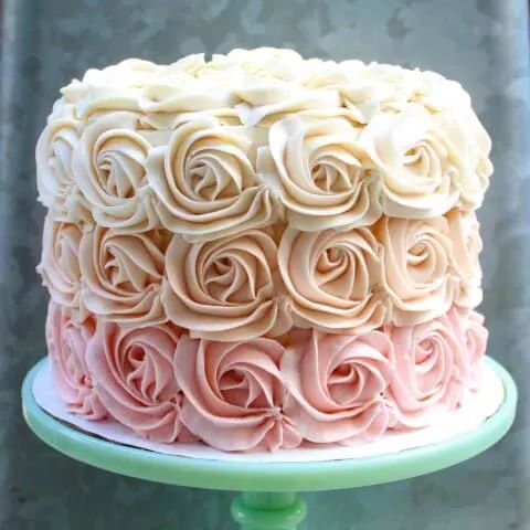 Custom Birthday Rosette cake